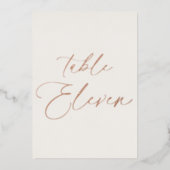 Table Eleven Wedding Table Number | Real Foil 箔招待状 (正面)