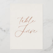 Table Five Wedding Sign | Real Gold Foil Card 箔招待状 (正面)