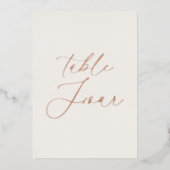Table Four Wedding Sign | Real Gold Foil Card 箔招待状 (正面)
