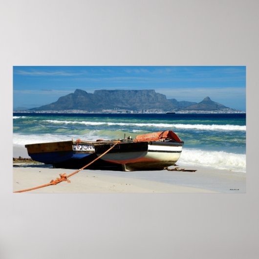 Table Mountain & Bots, Cape Town, RSA ポスター (正面)