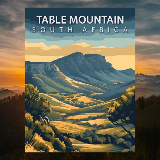 Table Mountain South Africa Iconic Cape Town ポストカード