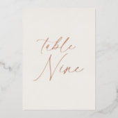 Table Nine Wedding Table Number | Real Foil 箔招待状 (正面)