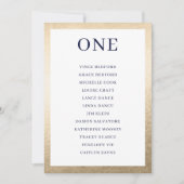 TABLE NUMBERシーティングチャートシンプルセリフ黒金ゴールド 招待状 (正面)