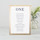 TABLE NUMBERシーティングチャートシンプルセリフ黒金ゴールド 招待状 (スタンド正面)