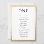 TABLE NUMBERシーティングチャートシンプルセリフ黒金ゴールド 招待状 (裏面)