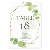 TABLE NUMBER | モダンな春のユーカリ テーブルナンバー (裏面)