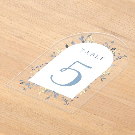 table number 5 アクリル招待状 (レイダウン)