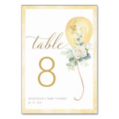 Table Number Card - It's A Boy Baby Shower Gold  テーブルナンバー (正面)