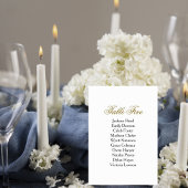 Table Number Card with Soft Peach & Blue Flowers テーブルナンバー