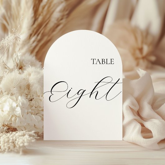 Table Number Eight Card 招待状