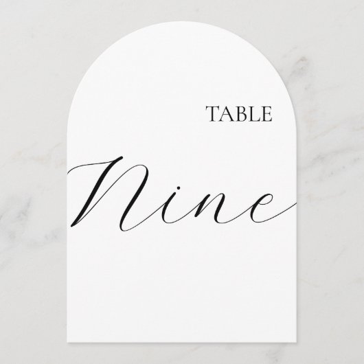 Table Number Nine Card 招待状 (正面)