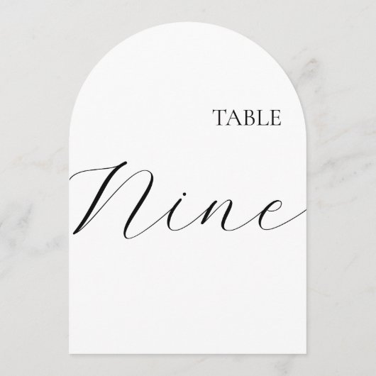 Table Number Nine Card 招待状 (裏面)