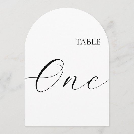 Table Number One Card 招待状 (正面)