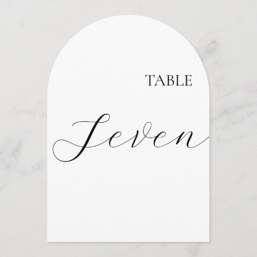 Table Number Seven Card 招待状 (裏面)