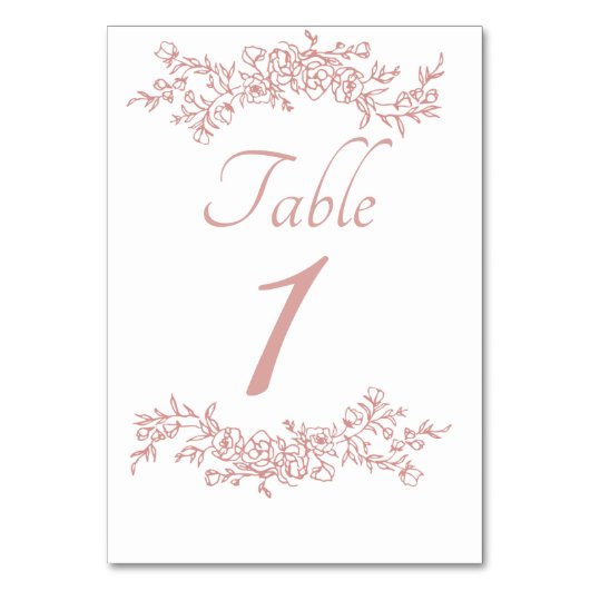 Table Number Simple Minimalist  テーブルナンバー (正面)