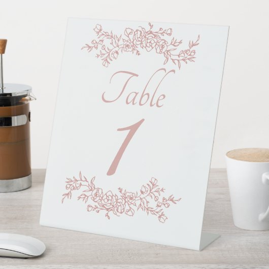 Table Number Simple Minimalist  台座サイン (インサイチュ)