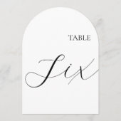 Table Number Six Card 招待状 (裏面)
