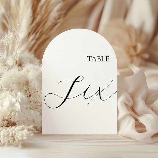 Table Number Six Card 招待状