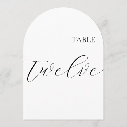 Table Number Twelve Card 招待状 (裏面)