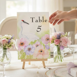 Table Number Whooping Crane Anemones テーブルナンバー