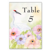 Table Number Whooping Crane Anemones テーブルナンバー (裏面)