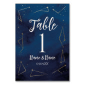 Table Numbers 結婚's Star Signs Navy テーブルナンバー (裏面)