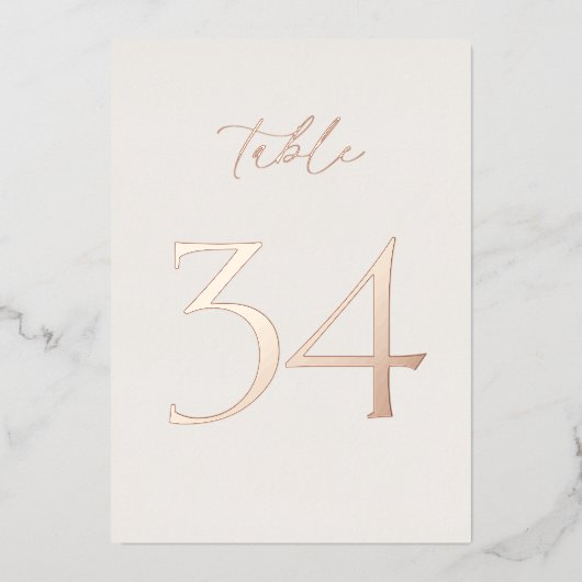 Table Numbers 30–39 | Real Gold Foil 箔招待状 (正面)