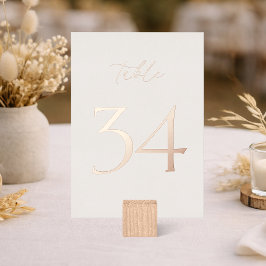 Table Numbers 30–39 | Real Gold Foil 箔招待状