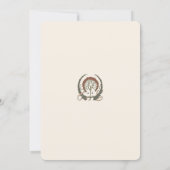 Table Numbers Vintage Art Nouveau Wedding 招待状 (裏面)