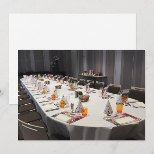 Table pour une invitation à un repas (正面/裏面)