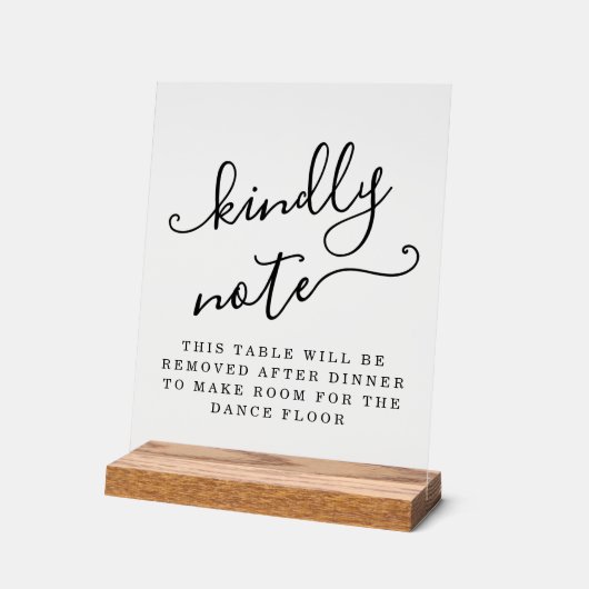 Table Removed After Dinner Make Room for Dancing アクリルサイン (傾斜)