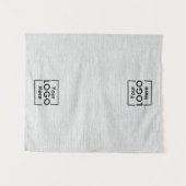 Table Runner Banner Business 2 Logos Faux Linen タペストリー (正面(横))