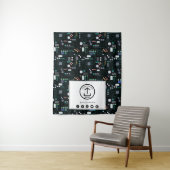 Table Runner Banner Business Logo Circuit Board タペストリー (インサイチュ)