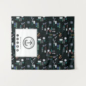 Table Runner Banner Business Logo Circuit Board タペストリー (正面(横))