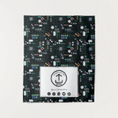Table Runner Banner Business Logo Circuit Board タペストリー (正面)