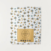 Table Runner Banner Business Logo Social Media Bee タペストリー (正面)