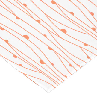 Table Runner, Coral Colored Knots on Stringデザイン ロングテーブルランナー