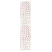 Table Runner - Pretty Red Poppy Pattern. ショートテーブルランナー (正面)