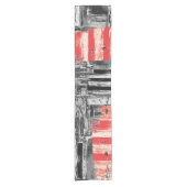 Table Runner – Red Pulse Abstract Design ショートテーブルランナー (正面)