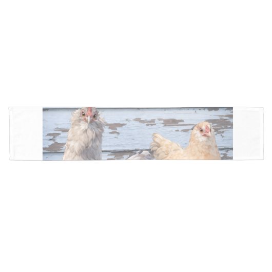 Table Runner Two Chickens Farmhouse ショートテーブルランナー (横)