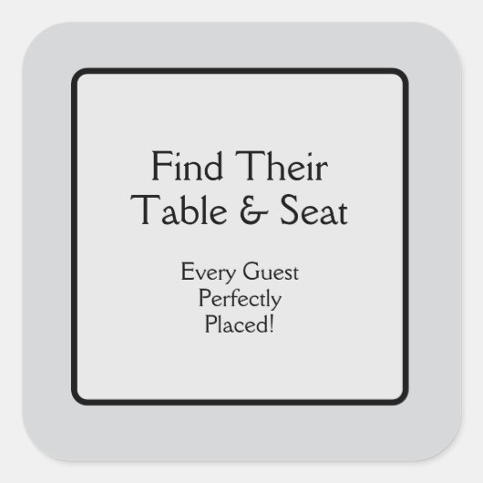 Table & Seat スクエアシール (正面)
