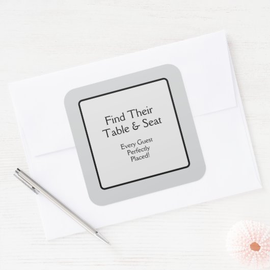 Table & Seat スクエアシール (封筒)