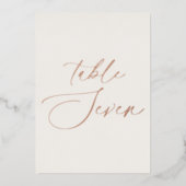 Table Seven Wedding Table Number | Real Foil 箔招待状 (正面)