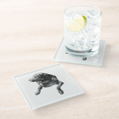 Table-Side Pause, Labrador ガラスコースター (アングル)