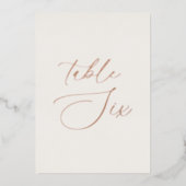 Table Six Wedding Table Number | Real Foil 箔招待状 (正面)