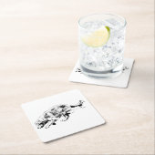 Table Sprint: Golden Snapshot スクエアペーパーコースター (インサイチュ)