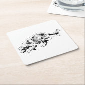 Table Sprint: Golden Snapshot スクエアペーパーコースター (アングル)