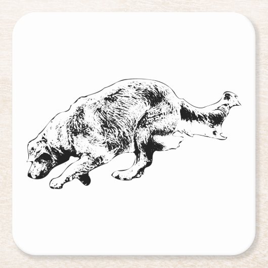 Table Sprint: Golden Snapshot スクエアペーパーコースター (正面)