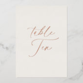 Table Ten Wedding Table Number | Real Foil 箔招待状 (正面)