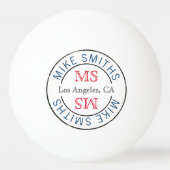 table_tennis円スタイリッシュモノグラム 卓球ボール (裏面)